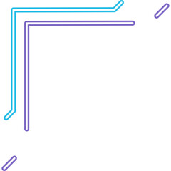 Neon Futuristic Border Corner