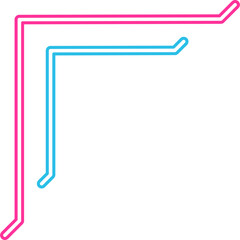 Neon Futuristic Border Corner