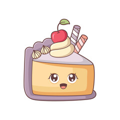 Cute Cheesecake Character Design Illustration