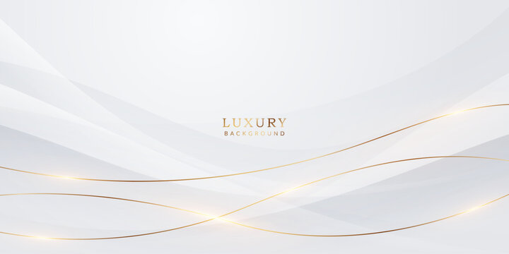 White background with luxury golden lines.