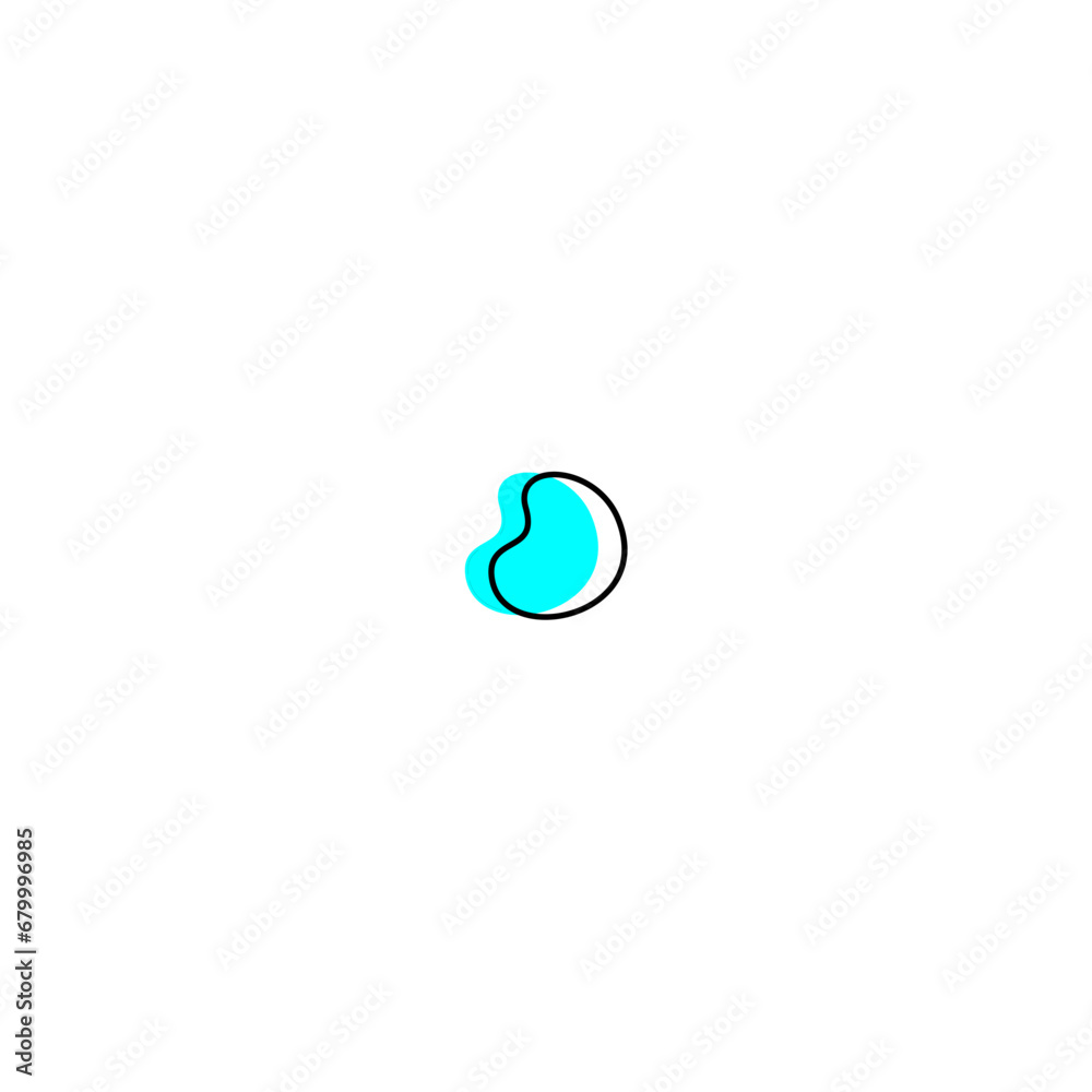 Poster blob set element vector with color decoration