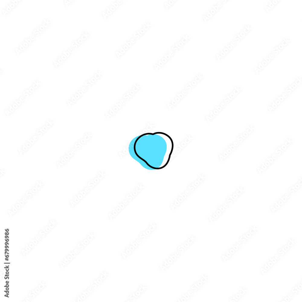 Poster blob set element vector with color collection