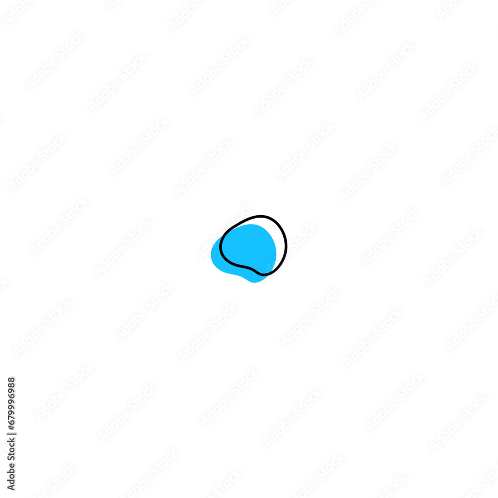 Fototapete blob set element vector with color set
