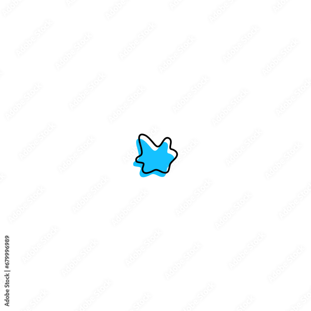 Fototapete blob set element vector with color gradient
