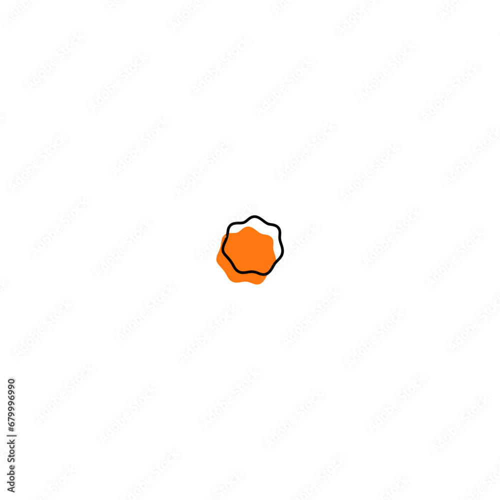Aufkleber blob set element vector with color abstract