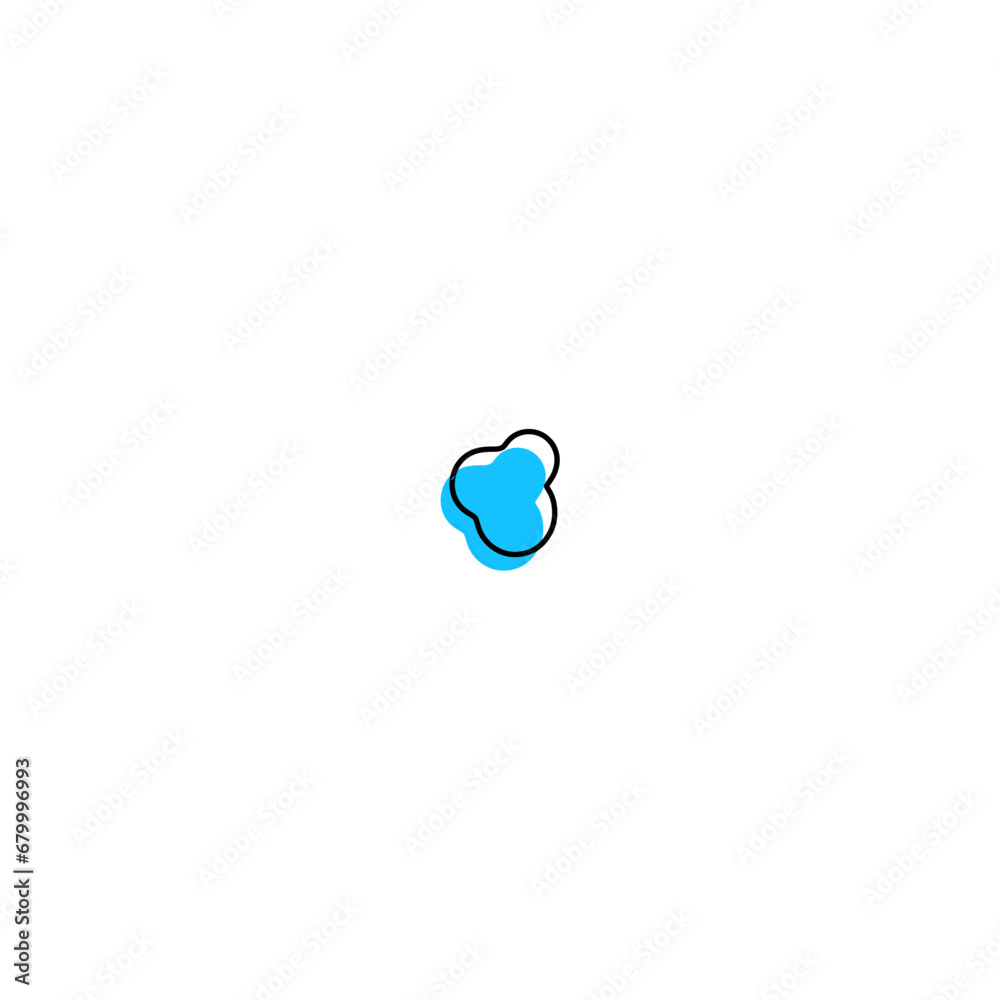 Poster blob set element vector with color trendy