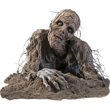 recommend clip art: Scary zombie coming up from soil
