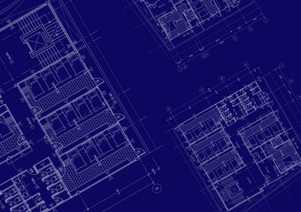 Floor plan designed building on the drawing.
