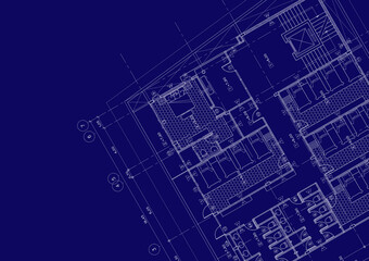 Floor plan designed building on the drawing.