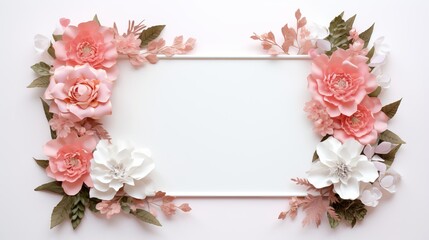 Obraz premium A frame with blossoms on it