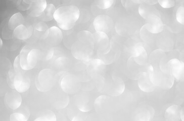 Grey Bokeh Light blur Round White Effect Glow Flare Photo Gleam Particle Soft Circle Gray Shine Sparkle Circular Abstract Silver Glitter Texture Black Mockup Festive Celebrate Template Bg 3d Backdrop.