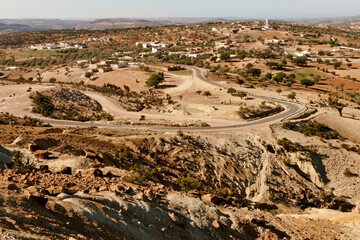 Fototapeta na wymiar Il paesaggio dell’arganier, nella regione che va da Essaouira fino al corso del fiume Souss,Marocco