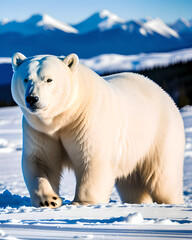polar bear in the snow