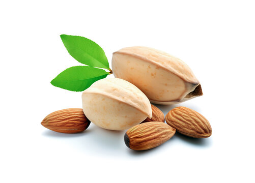 Image of almond isolated on white background. Food.