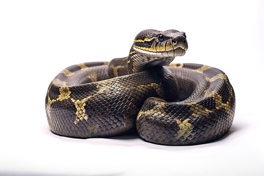 Image of burmese python isolated on white background., Reptile., Animal.