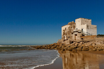 La spiaggia per surfisti di Sidi Kaouki, Marocco. Essaouira,Marocco - obrazy, fototapety, plakaty