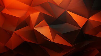 Theoretical foundation with orange polygonal shapes 3d