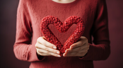 Happy valentine's day. Love sign, symbol. Romantic postcard, card. Generative AI
