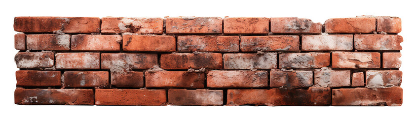 Obraz premium Red brick wall, cut out