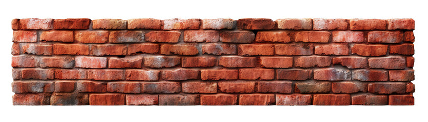Obraz premium Red brick wall, cut out