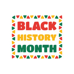 Black History Month Celebration. black history month design with transparent background for banner, poster and sticker design.