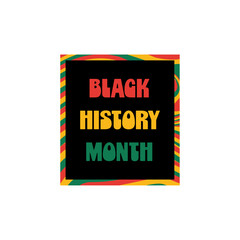 Black History Month Celebration. black history month design with transparent background for banner, poster and sticker design.
