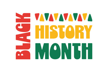 Black History Month Celebration. black history month design with transparent background for banner, poster and sticker design.