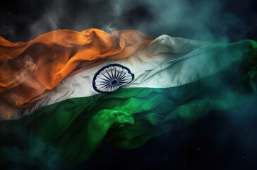 Smokey Indian flag HD wallpaper, indian flag image - obrazy, fototapety, plakaty