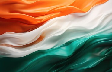Indian flag banner with vibrant colors - obrazy, fototapety, plakaty