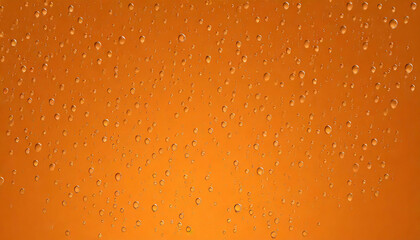Orange background with droplets of water