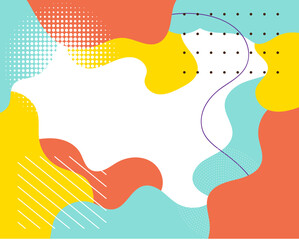 Abstract pop art background with wave pattern, dotted. Vector pattern. Color wave template and presentation design