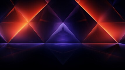 Violet and orange 3d triangle foundation