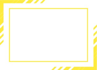 Simple yellow frame and certificate template for text