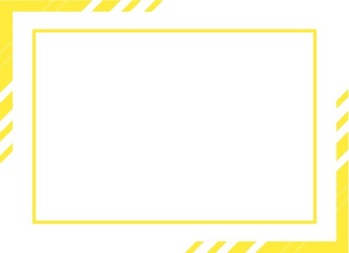 Simple yellow frame and certificate template for text