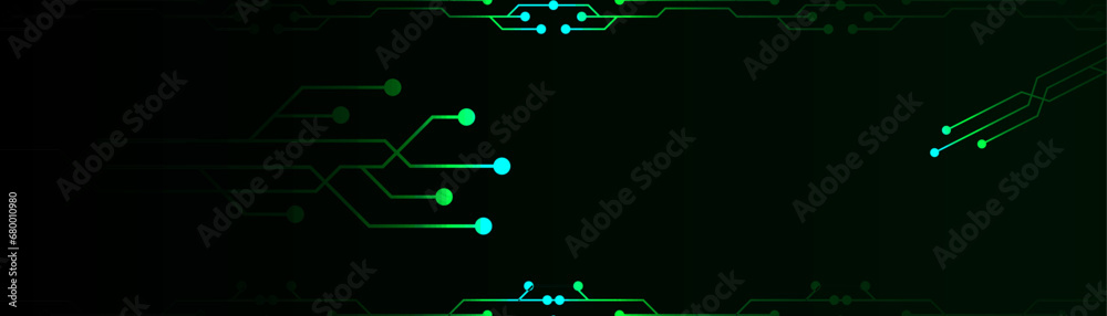 Poster modern vector background with digital circuits.