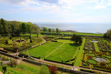 The famous Garden of Dunrobin Castle, Scotland, Great Britain 