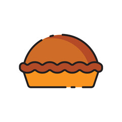 thanksgiving pie icon vector