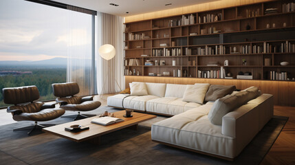 Living room of modern apartment