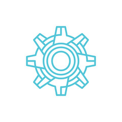 Initial Letter O gear engineering logo design vector