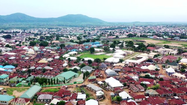 Kuje Area Council in Nigeria's Federal Capital Territory - aerial pullback reveal