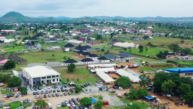 Kuje Town, Nigeria near Abuja - aerial panorama
