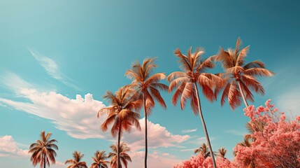 Tropical Trees Background Concept Coco Palms, HD, Background Wallpaper, Desktop Wallpaper