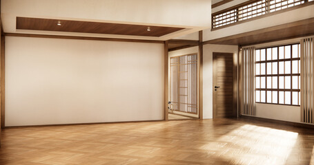 Empty room,Clean japanese minimalist room interior