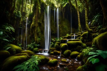 waterfall in the jungle