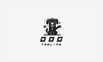 Dog vector logo icon illustration creative design