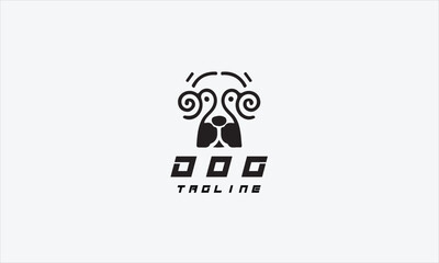 Dog vector logo icon illustration creative design