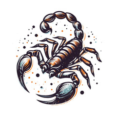 tattoo scorpion illustration