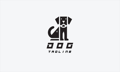 Dog vector logo icon illustration creative design
