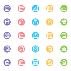Filled Color icon for Building