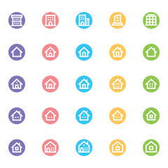 Filled Color icon for Building
